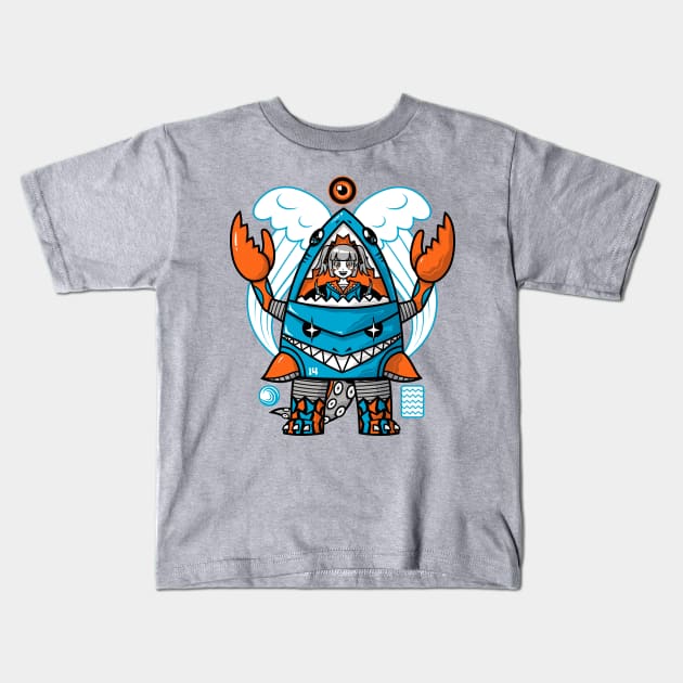 Mecha kaiju Girl Kids T-Shirt by krisren28